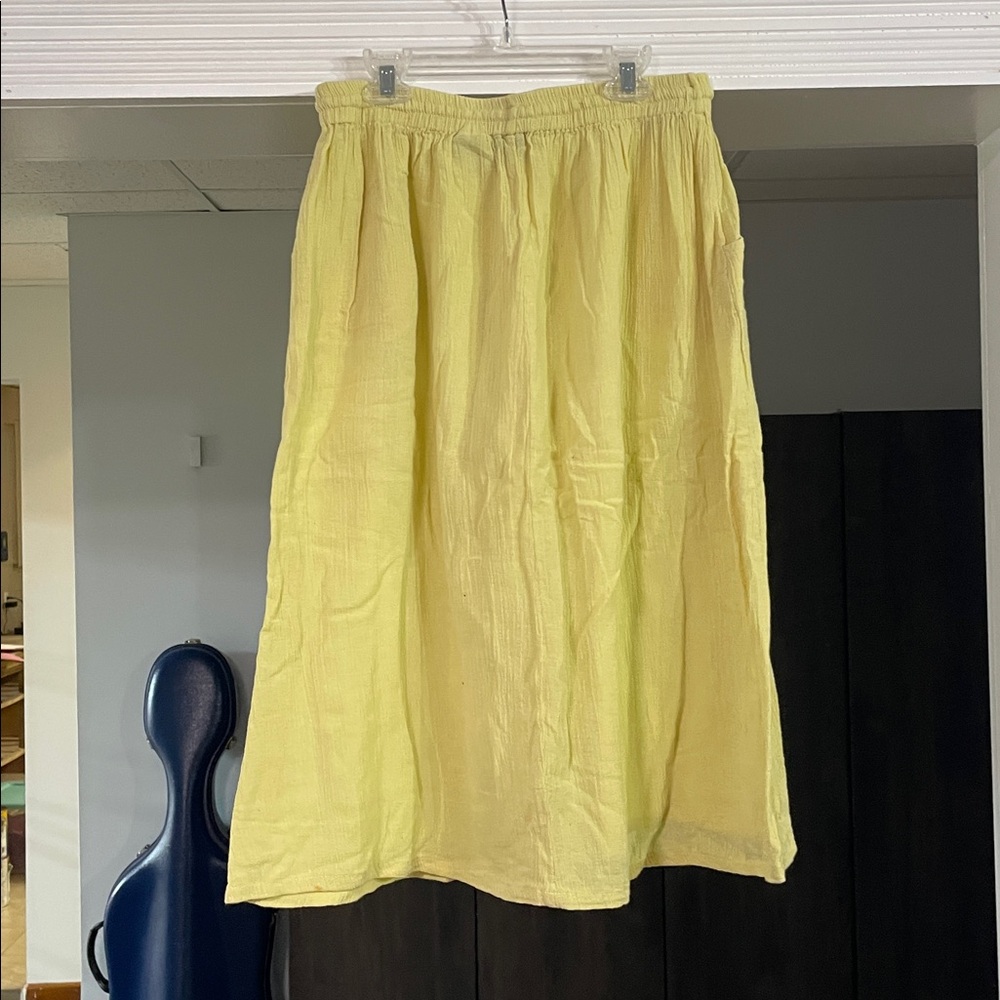 Yellow Drawstring Skirt - Picture 2 of 3